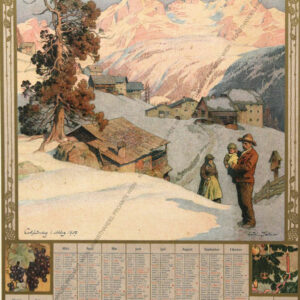 Gustav Jahn (1879-1919) Kalender Colfosco Dolomiten 1908 F.Rollinger