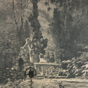 Ludwig Rösch (1865-1936) Alt Währinger Friedhof Algraphie um 1880
