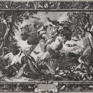 Küsel , Joh.S. (1650 – 1717) Juno mit Geschöpfen der Luft  Kupferstich 1690