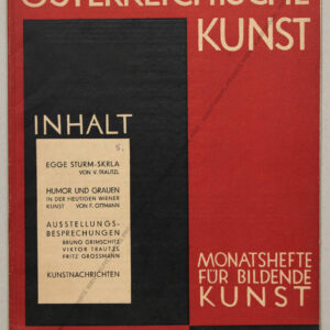 Österreichische Kunst. Monatsheft für bildende Kunst. Heft 6 April 1930