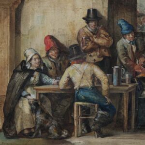 Jouy, Joseph Nicolas( 1809 ) Im Pub Aquarell signiert 1833 Genreszene