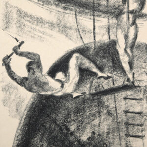 Finetti, Gino von  (1877-1955) Blatt IX aus Arena- Trapezkünstler- Lithographie