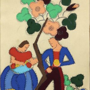 Kopiva, Erna (1894 - 1984) Bauernpaar Collage monogr. um 1930