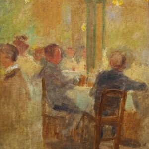 Duxa, Carl (1871-1937) Im Kaffeehaus- Öl auf Leinwand um 1915