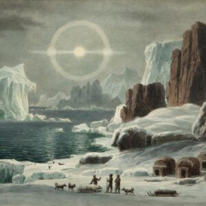 Heubner, Hermann,  Polarküste Aquarell um 1880