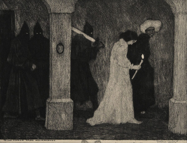 Stefan Eggeler  - Blatt VII aus der Folge " Der Schleier der Pierrette" 1922