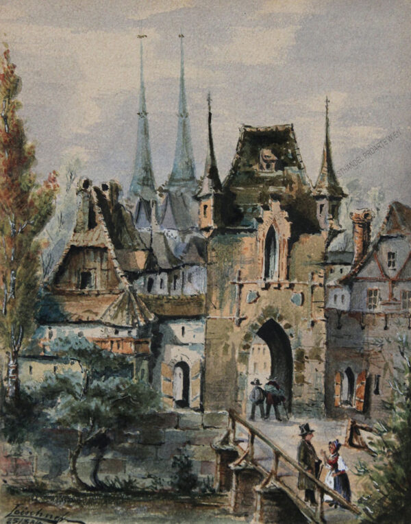 Teischner - Blick auf das Marientor in Nürnberg