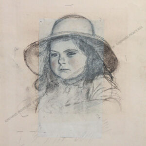 Leo Delitz - Portrait eines kleinen Mädchens mit Hut