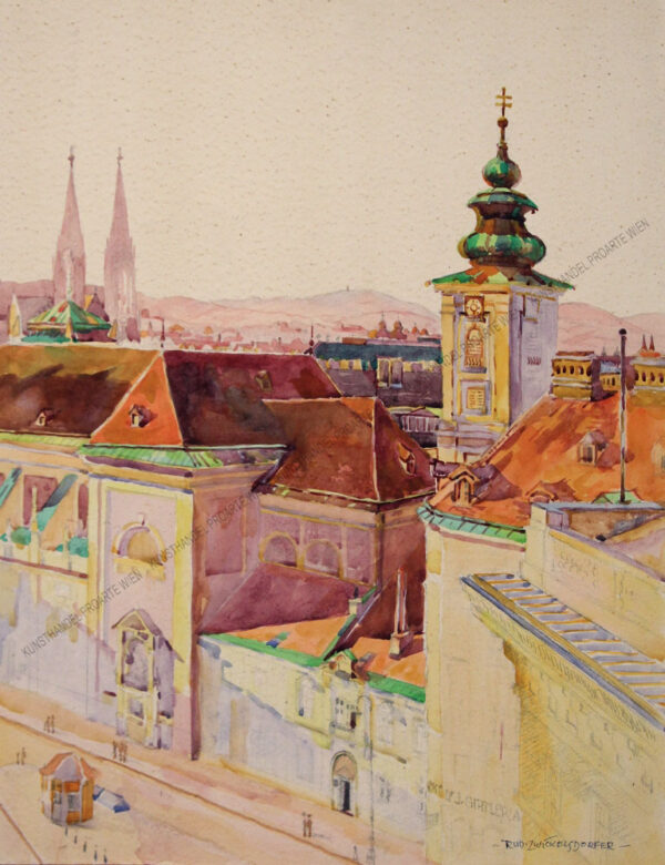 Rudolf Zwickel - Wien - Blick auf die Freyung