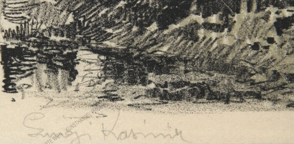 Luigi Kasimir - Eine Lithographie aus "Galizien 1915 - Ein Künstlertagebuch" - Wiazownica 