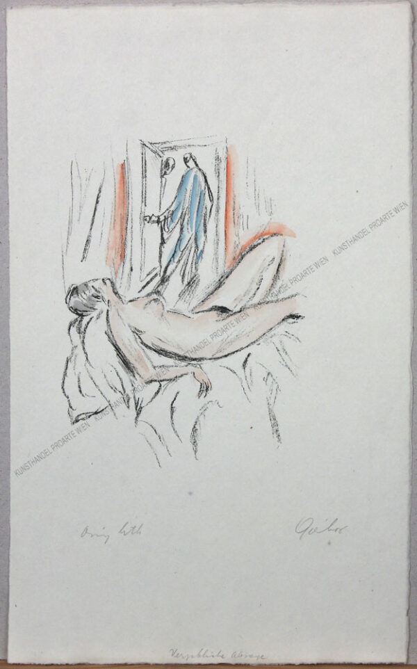 László Gábor - Ein Blatt aus der graphischen Folge: Ovid Liebesgedichte - Phaidon Verlag - 1924