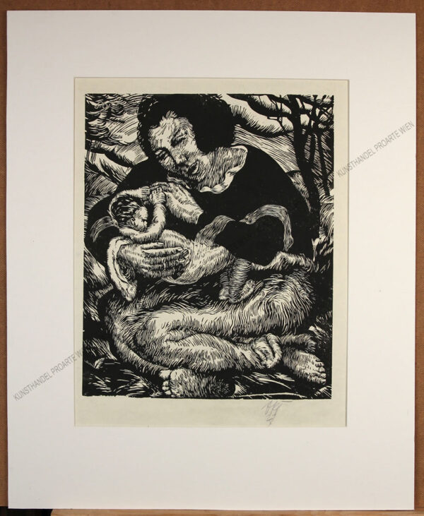 Otto Rudolf Schatz - Expressionistische Darstellung - Mutter mit Kind