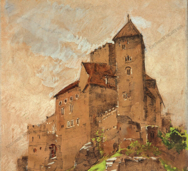 Josef Brunner - Blick auf die Burg Hardegg im nördlichen Waldviertel an der Thaya