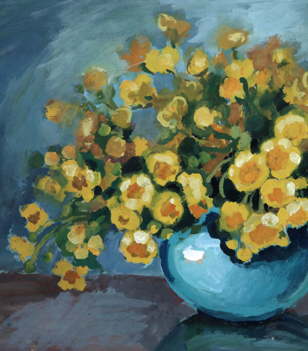 Anna Maslankiewicz-Brzozowska - Blumen in einer bauchigen Vase