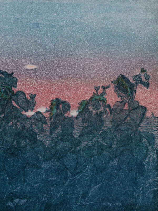Jan Wojnarski - Sonnenblumenfeld bei untergehender Sonne "Sloneczniki" 1909