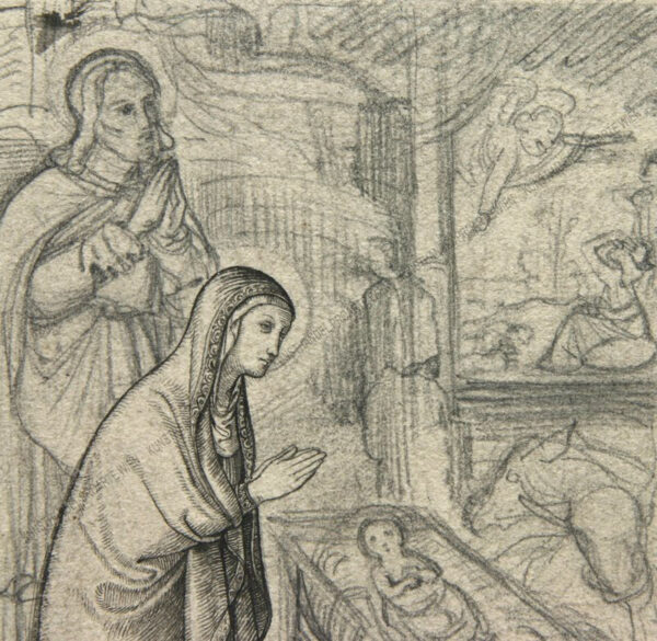 Eduard Ender - Josef und Maria mit Jesuskind - Im Stall zu Betlehem