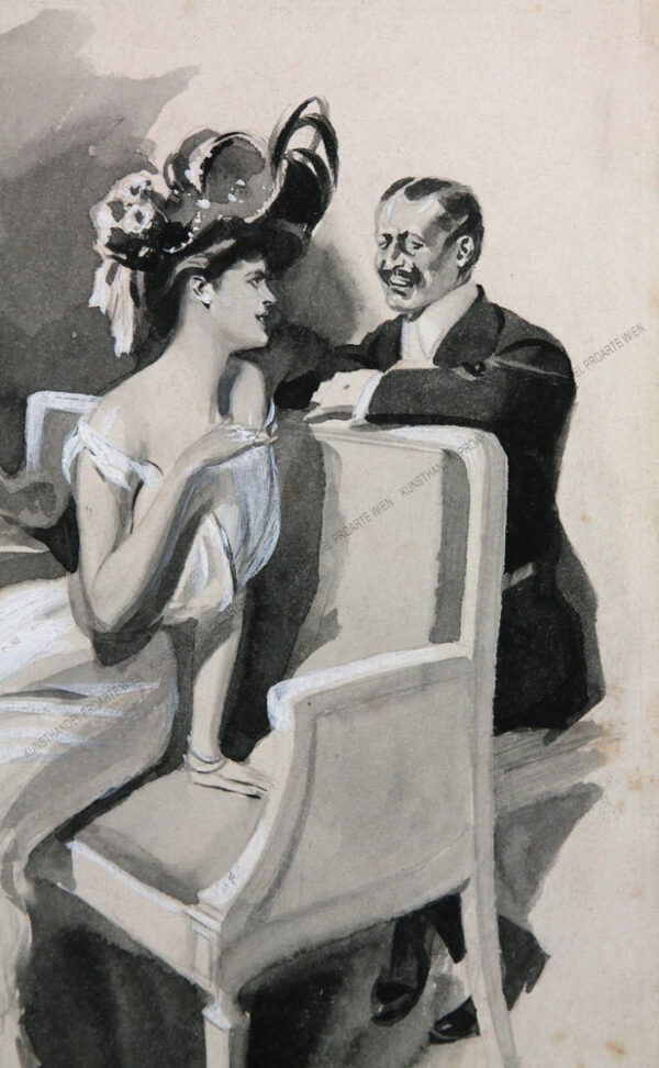 Theodor Zasche - Elegantes Paar in einer Loge