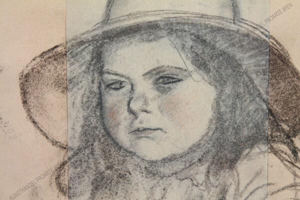 Leo Delitz - Portrait eines kleinen Mädchens mit Hut