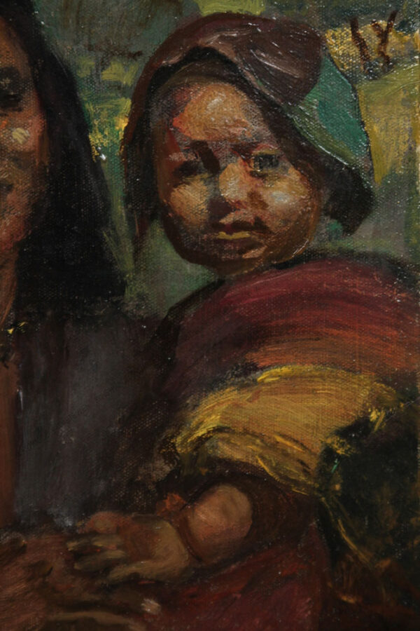 Victor Krämer - Motiv aus dem Orient - Mutter mit Kind, vermutlich in Jericho